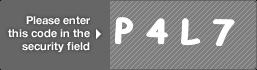 captcha code for visual authentication  letter P number 4 letter L number 7