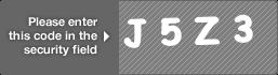 captcha code for visual authentication  letter J number 5 letter Z number 3
