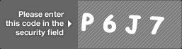 captcha code for visual authentication  letter P number 6 letter J number 7